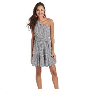Vineyard Vines One Shoulder Gingham Dress size 00
